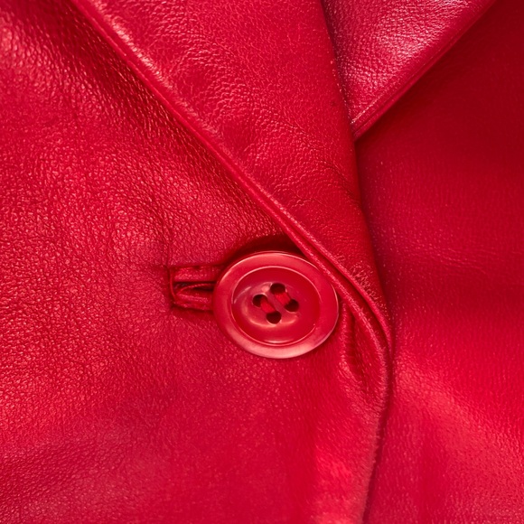 Brandon Thomas leather jacket, red, size L - Picture 4 of 7